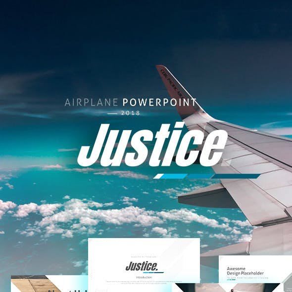 Justice Airplane / Aircraft / Aviation Powerpoint Template