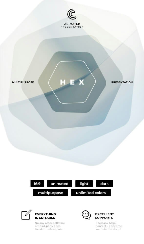HEX Animated PowerPoint Template